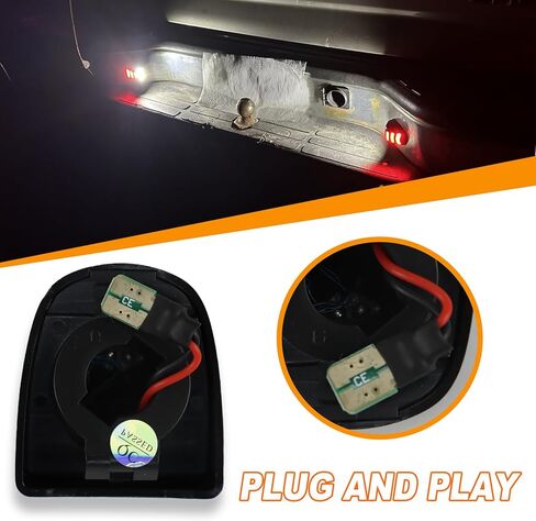 LED License Plate Light Kit for 1999-2013 Chevy Silverado GMC Sierra 1500 2500 3500 Suburban Tahoe Yukon Cadillac Escalade EXT – W/Red OLED Tag Lamp (2-Pack) | Direct Replacement, Plug & Play in Kuwait