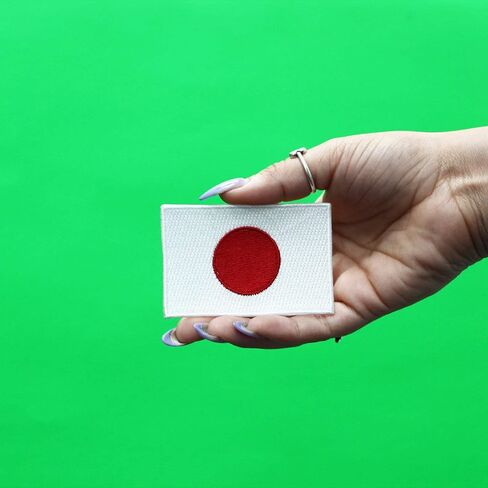 Japan Flag Patch Country Uniform Embroidered Iron On in Saudi Arabia