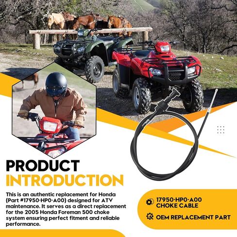 كابل خنق 17950-HP0-A00 لسيارة Honda-متوافق مع 2005-2011 فورمان 500 TRX500 2WD & 4X4 ATV، قطعة غيار أصلية من OEM in Kuwait