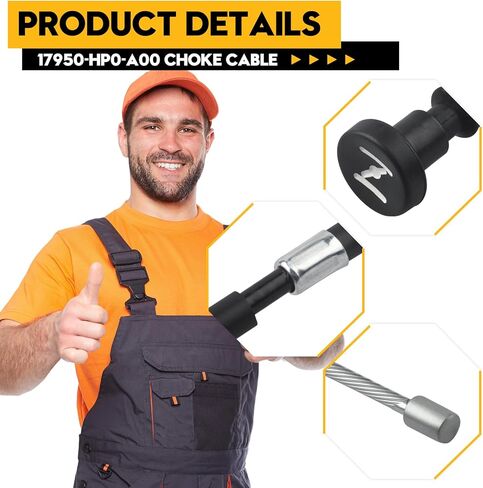 كابل خنق 17950-HP0-A00 لسيارة Honda-متوافق مع 2005-2011 فورمان 500 TRX500 2WD & 4X4 ATV، قطعة غيار أصلية من OEM in Kuwait