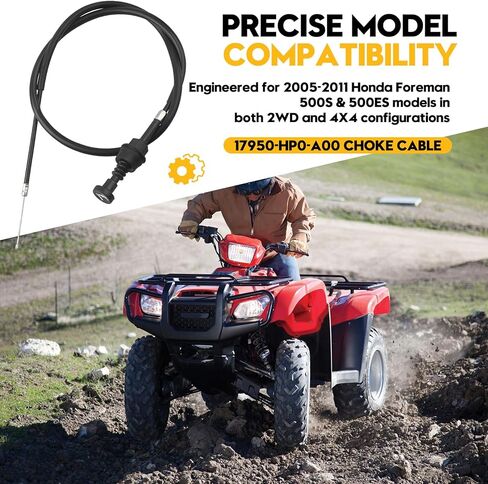 كابل خنق 17950-HP0-A00 لسيارة Honda-متوافق مع 2005-2011 فورمان 500 TRX500 2WD & 4X4 ATV، قطعة غيار أصلية من OEM in Kuwait