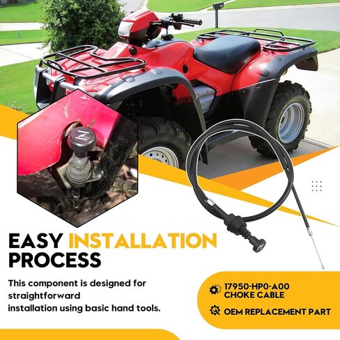 كابل خنق 17950-HP0-A00 لسيارة Honda-متوافق مع 2005-2011 فورمان 500 TRX500 2WD & 4X4 ATV، قطعة غيار أصلية من OEM in Kuwait