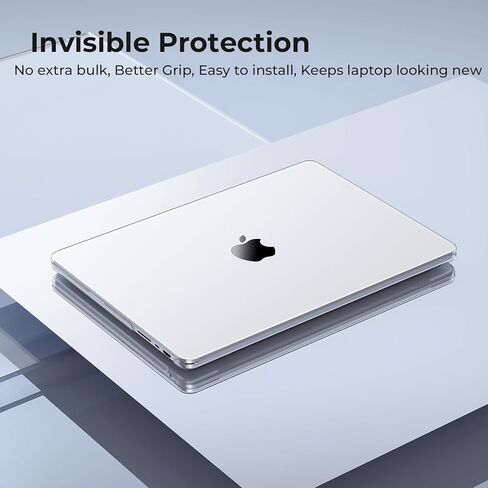 EooCoo Compatible with MacBook Air 15 inch Case M5 2026 2025-2023 M4 M3 M2 A3448 A3241 A3114 A2941, Fit Like a Glove, Scratch Resistant Protective Hard Shell Cover for Mac Air 15.3", Crystal Clear in Saudi Arabia