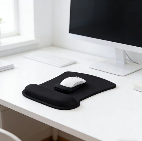 Computer Ergonomic Mouse Pad with Wrist Rest Thickened Memory Foam Computer Mousepad Anti-Skid Office Desk Mat in Saudi Arabia