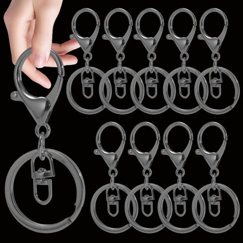 10pcs Zinc Alloy Anti-corrosion 8-Shaped Spring Keychain With Ring Simple Decorative Pendant Car Keychain Accessories in Saudi Arabia