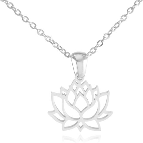 Lotus Flower Stainless Steel Necklace in Saudi Arabia