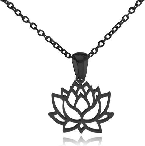 Lotus Flower Stainless Steel Necklace in Saudi Arabia
