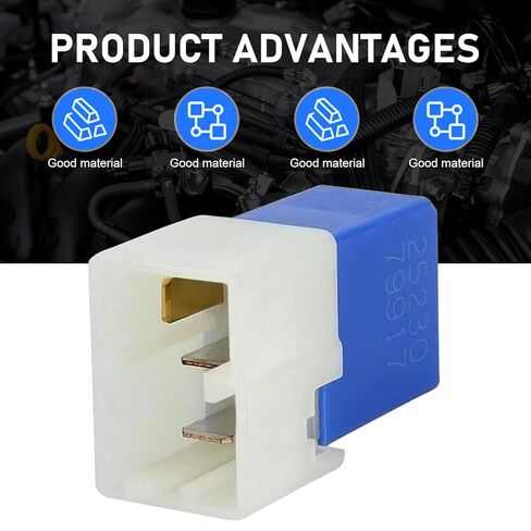 Pack-1 Car 12V 5 Pin Relay, 1.02" x 1.81" Multi-Function Waterproof Housing Plug and Play Relay, Standard Replacement 25230-79917 RY418 25230-79915, Compatible with Nissan Models (Blue) in Kuwait
