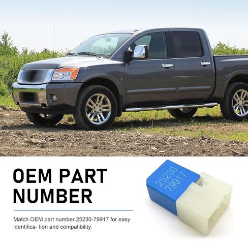 Pack-1 Car 12V 5 Pin Relay, 1.02" x 1.81" Multi-Function Waterproof Housing Plug and Play Relay, Standard Replacement 25230-79917 RY418 25230-79915, Compatible with Nissan Models (Blue) in Kuwait