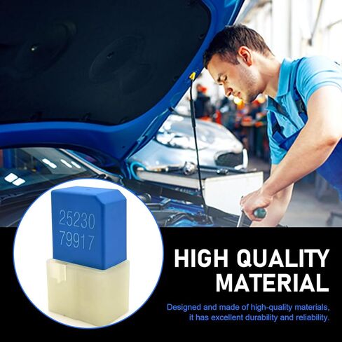Pack-1 Car 12V 5 Pin Relay, 1.02" x 1.81" Multi-Function Waterproof Housing Plug and Play Relay, Standard Replacement 25230-79917 RY418 25230-79915, Compatible with Nissan Models (Blue) in Kuwait