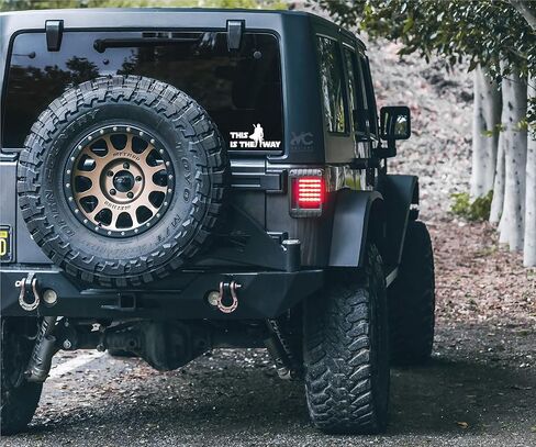 – This is The Way Sticker – Vinyl Mandalorian Sticker for Car, Truck, and Van – Indoor and Outdoor Use for Wall – Long Lasting Waterproof Decal for Laptop MacBook – VC 361 (White) in Kuwait