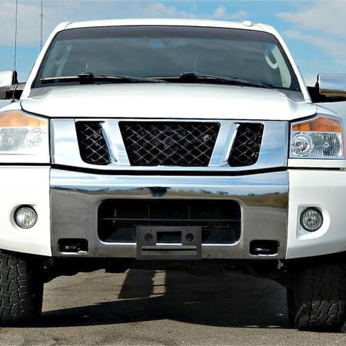 Front Bumper License Plate Frame Mounting Bracket Tag Holder Fits for 2004-2015 Nissan Titan Textured Black Replace 962107S000 NI1068148 in Kuwait