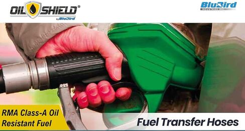 OIL SHIELD 1" x 25 ft Rubber Farm Fuel Transfer Hose with Static Wire - 2x Kink Resistance, Flexible to -30°F, Oil & Ozone Resistant, 100 PSI, Compatible with Electric Pumps in Kuwait