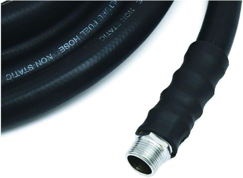 OIL SHIELD 1" x 25 ft Rubber Farm Fuel Transfer Hose with Static Wire - 2x Kink Resistance, Flexible to -30°F, Oil & Ozone Resistant, 100 PSI, Compatible with Electric Pumps in Kuwait