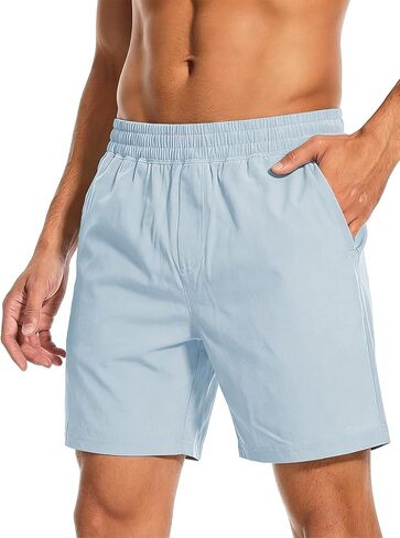 Men's Athletic Running Shorts Quick Dry Workout Gym Shorts with Zipper Pockets Adjustable Drawstring in Saudi Arabia