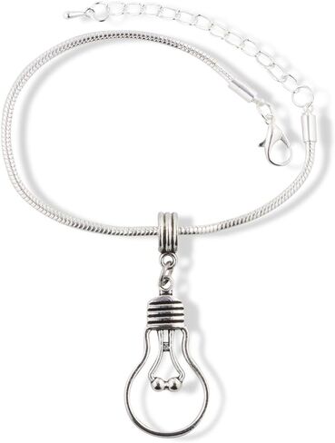 Dave The Bunny Light Bulb Bracelet | Idea Stainless Steel Snake Chain Charm Bracelet in Saudi Arabia