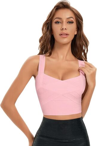 المرأة تانك الأعلى Bodycon ضمادة المحاصيل الأعلى in Kuwait