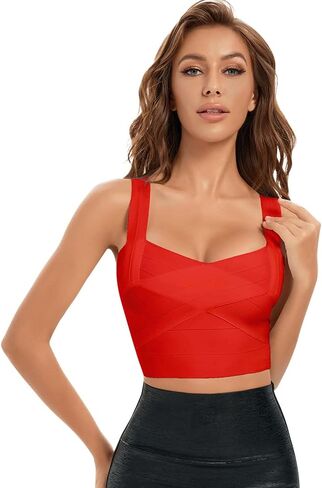 المرأة تانك الأعلى Bodycon ضمادة المحاصيل الأعلى in Kuwait