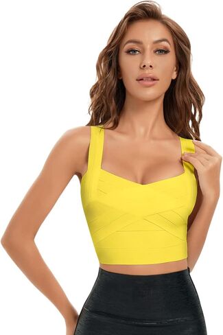 المرأة تانك الأعلى Bodycon ضمادة المحاصيل الأعلى in Kuwait