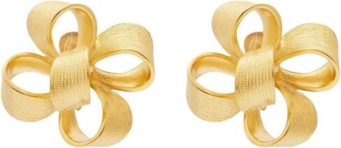 أقراط كينيث جاي لين ذهبية ساتان على شكل فيونكة (كبيرة) in Kuwait