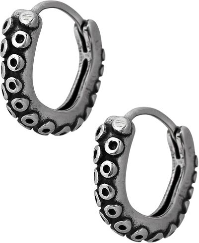 HAQUIL Nautical Ocean Octopus Limb Arm Hoop Earrings, Statement Jewelry Gift for Women in Saudi Arabia