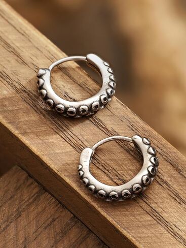 HAQUIL Nautical Ocean Octopus Limb Arm Hoop Earrings, Statement Jewelry Gift for Women in Saudi Arabia