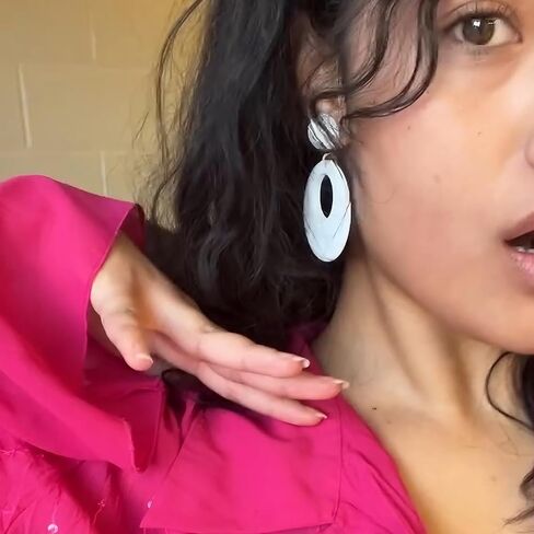 White Circle Hoop Earrings for Women, Resin Minimalist Boho Earrings, Unique Retro 70s Inspired Round Earrings for Parties, Daily Wear in Kuwait