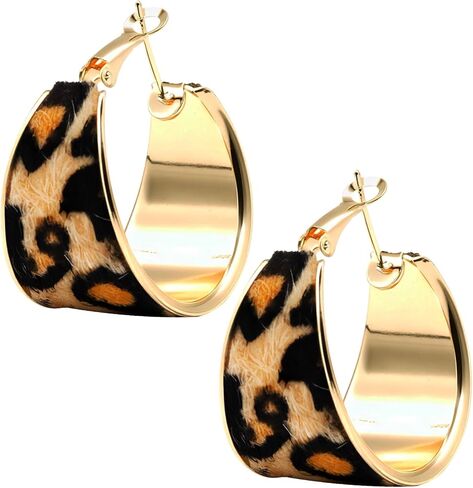 Retro Leopard Print Oversized Earrings Exaggerated Pendant Earrings for Women, Bohemian Disco Earrings Gift. in Saudi Arabia