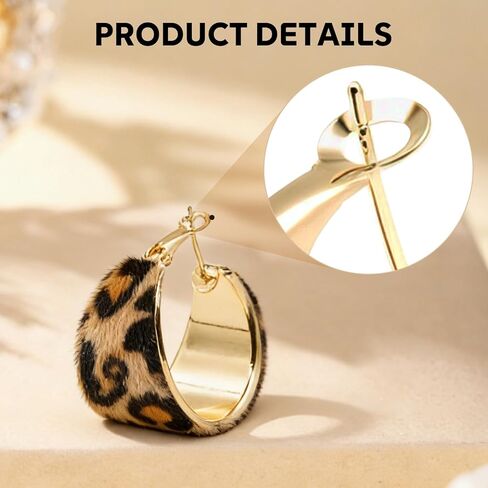 Retro Leopard Print Oversized Earrings Exaggerated Pendant Earrings for Women, Bohemian Disco Earrings Gift. in Saudi Arabia