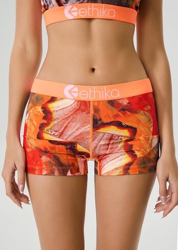 Ethika Women's Staple Boxer Brief Comfortable with Stretch Fit for Daily Wear - Burnin' Hundreds in Saudi Arabia