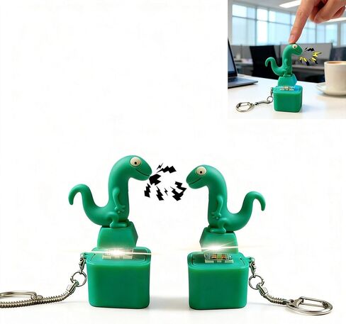 2PC Lizard Button Sound Keychain, Rechargeable Animal Keychains with Sound and Colorful Lights,2026 New Adults Keyboard Clicker Lizards Fidget Keychain, Portable Anxiety Relief Keychain (Lizard) in Saudi Arabia