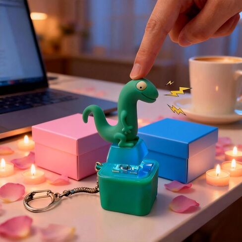 2PC Lizard Button Sound Keychain, Rechargeable Animal Keychains with Sound and Colorful Lights,2026 New Adults Keyboard Clicker Lizards Fidget Keychain, Portable Anxiety Relief Keychain (Lizard) in Saudi Arabia