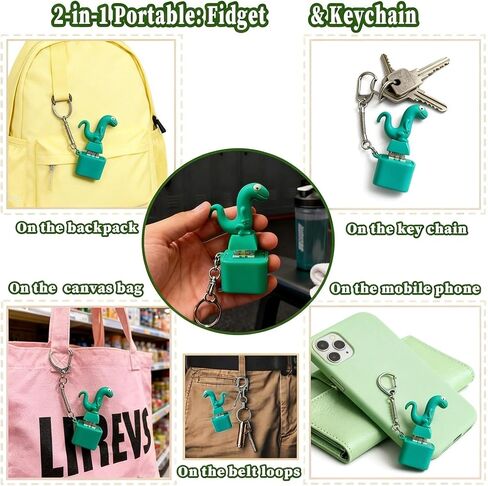 2PC Lizard Button Sound Keychain, Rechargeable Animal Keychains with Sound and Colorful Lights,2026 New Adults Keyboard Clicker Lizards Fidget Keychain, Portable Anxiety Relief Keychain (Lizard) in Saudi Arabia