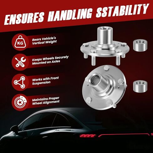 2 Front Wheel Hub Bearing Assembly Compatible with Honda Civic DX EX LX HF Hybrid 2012 2013 2014 2015 1.5L 1.8L L4 Will not Fit 2.4L Si or EX-L Model Replaces OE# 44600-TR0-A00 44600TR0A00 NT510089 in Kuwait