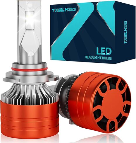 9005/HB3 LED Bulbs, 44000LM 800% Brightness Fog Light Bulbs for High Low Beam, 6500K Cool White 9005 Light IP68 with Cooling Fan,Plug-N-Play, Pack of 2 in Kuwait