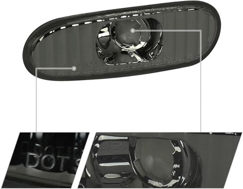 Turn Signal Light Smoke Side Marker Tinted Heavy Duty ABS Plastic Housing/Front Right Left for Toyota for MR2 Spyder Base 2000-2005 in Kuwait