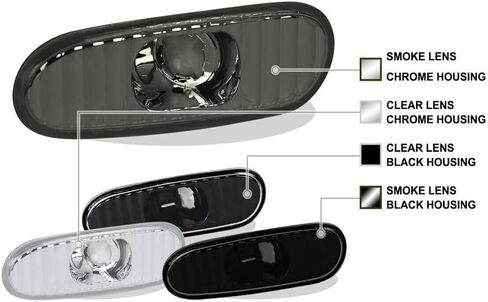 Turn Signal Light Smoke Side Marker Tinted Heavy Duty ABS Plastic Housing/Front Right Left for Toyota for MR2 Spyder Base 2000-2005 in Kuwait