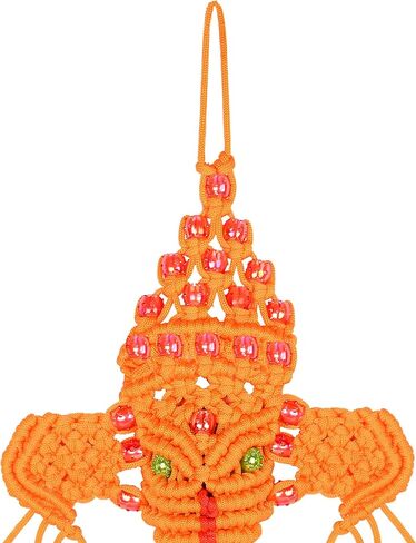 Tarini Gallery Hand Made Wall Decor Hanging Hand woven work Traditional Thread Art for Home Office Decor and Gifting (Orange Ganesh) in Saudi Arabia