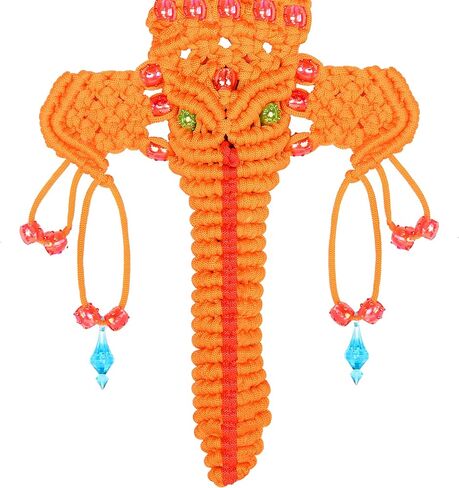 Tarini Gallery Hand Made Wall Decor Hanging Hand woven work Traditional Thread Art for Home Office Decor and Gifting (Orange Ganesh) in Saudi Arabia