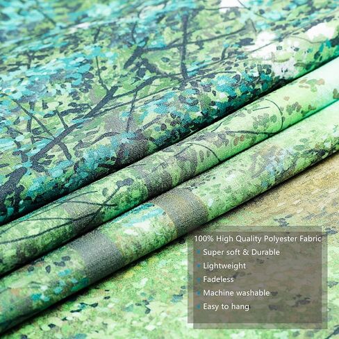 ستارة نورين اليابانية الطويلة للمدخل، ستارة باب الغابات الخضراء، نسيج لعيد القديس باتريك، ديكور المنزل والمطبخ، 33 × 59 بوصة in Kuwait