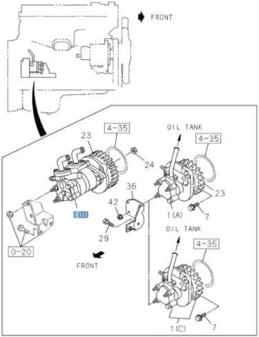 Power Steering Pump For Isuzu NPR 4HF1 4.3L 4HG1T 4.6L 4HE1 4.8L 1998-2016 in Kuwait