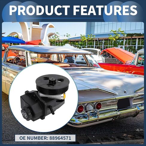 Power Steering Pump W/Pulley and Reservoir for Chevrolet Impala 2006-2010 V6 3.5L Car Power Assist Pump Replace No.88964571 in Saudi Arabia