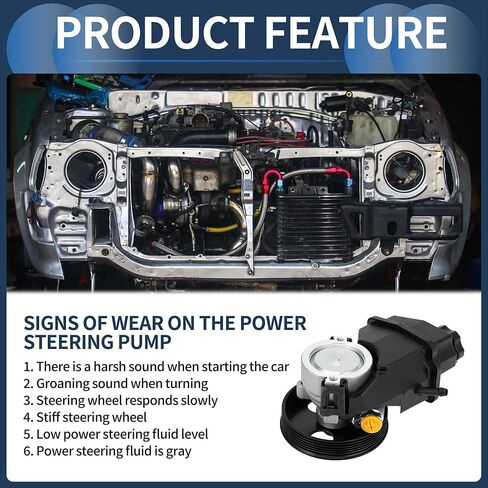 Power Steering Pump W/Pulley and Reservoir for Chevrolet Impala 2006-2010 V6 3.5L Car Power Assist Pump Replace No.88964571 in Saudi Arabia