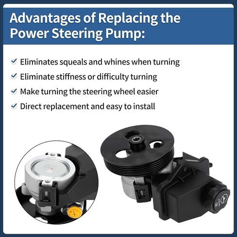 Power Steering Pump W/Pulley and Reservoir for Chevrolet Impala 2006-2010 V6 3.5L Car Power Assist Pump Replace No.88964571 in Saudi Arabia