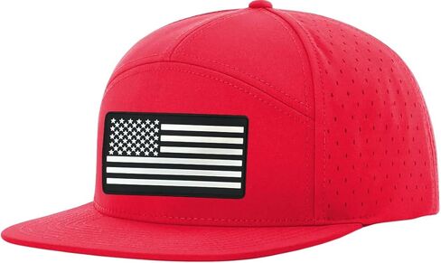 قبعة سائق الشاحنة الشبكية Snapback للرجال من 7 ألواح (169) من Patriot Pride - رقعة PVC بالعلم الأمريكي in Saudi Arabia