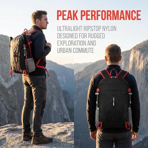 2026 New Model Folding Backpack for Hiking Nylon Unisex Waterproof Climbing Bag Camping Bag Travel Bag Lightweight Black in Saudi Arabia