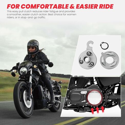 Sportster Power Clutch Ramp Reduced Effort Easy Pull Clutch Kit Fit Harley Sportster XL, Buell Models with Mechanical Clutch with Clutch Release Cover Gasket,1994-2020 in Kuwait