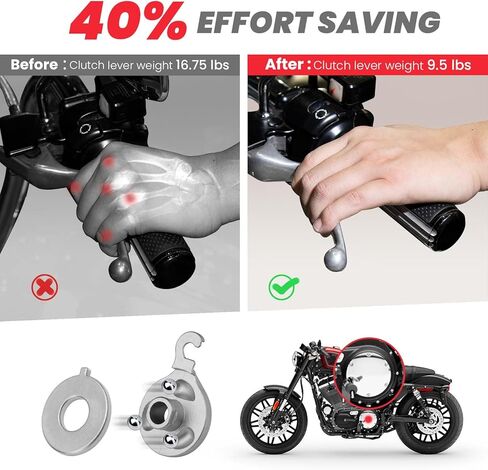 Sportster Power Clutch Ramp Reduced Effort Easy Pull Clutch Kit Fit Harley Sportster XL, Buell Models with Mechanical Clutch with Clutch Release Cover Gasket,1994-2020 in Kuwait