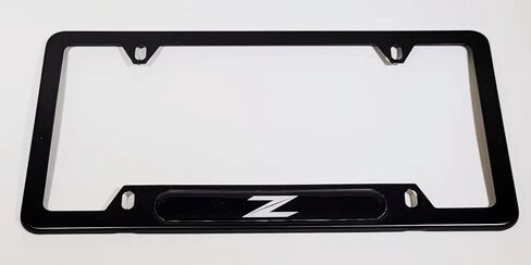 Z License Plate Frame Cover Holder Sport Screws Caps Stainless Steel Compatible with Nissan (1x Black) in Kuwait