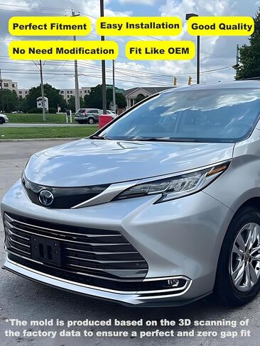 FASTCHE Front Bumper License Tag Plate Frame Bracket Holder Compatible with 2021 2022 2023 2024 2025 Toyota Sienna LE XLE Limited Platinum License Plate Bracket Replace # 7511108060 TO1068165 in Kuwait